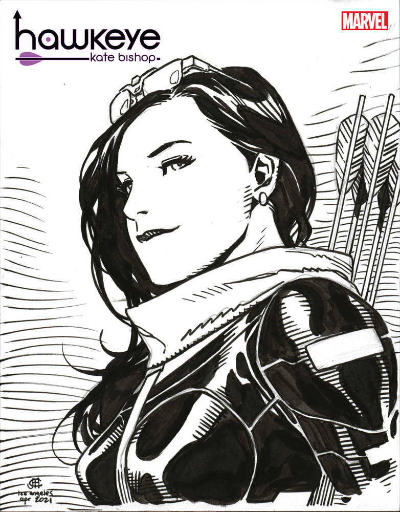 Hawkeye Kate Bishop #3 (Of 5) Cheung Headshot Sketch Variant